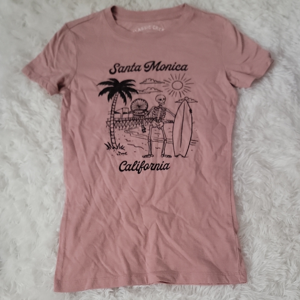 Aeropostale Classic Crew Tee in Pink